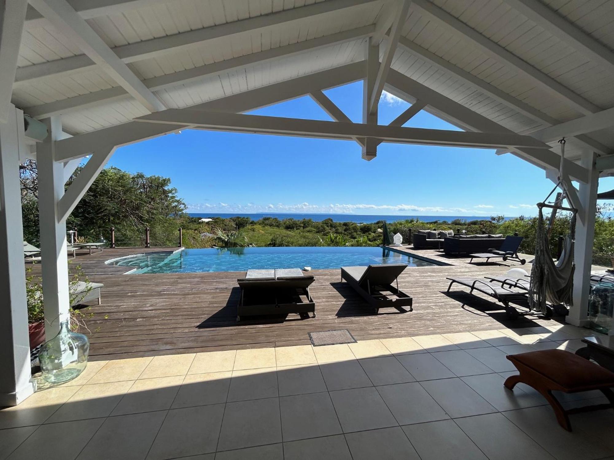 Villa Deluxe L'Hacienda Villa Vue Mer 180 Piscine Jacuzzi Proche Plage Marina Golf Pointe Des Chateaux Et Casino Jardin Clos Voyage Durable Saint-Francois  Zewnętrze zdjęcie