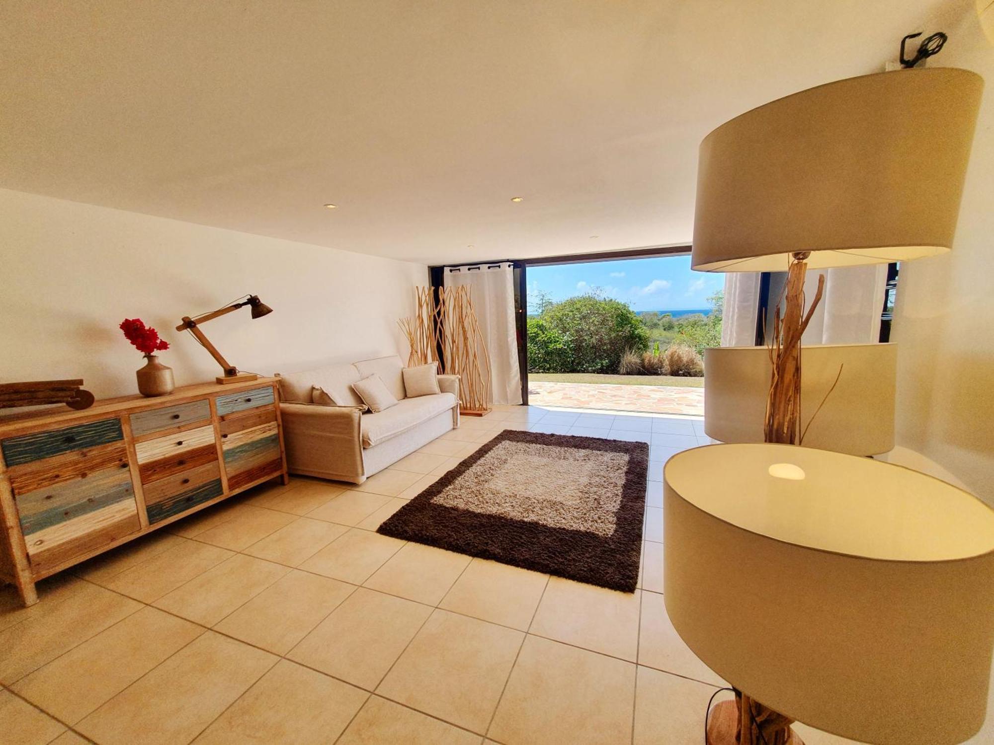 Villa Deluxe L'Hacienda Villa Vue Mer 180 Piscine Jacuzzi Proche Plage Marina Golf Pointe Des Chateaux Et Casino Jardin Clos Voyage Durable Saint-Francois  Pokój zdjęcie