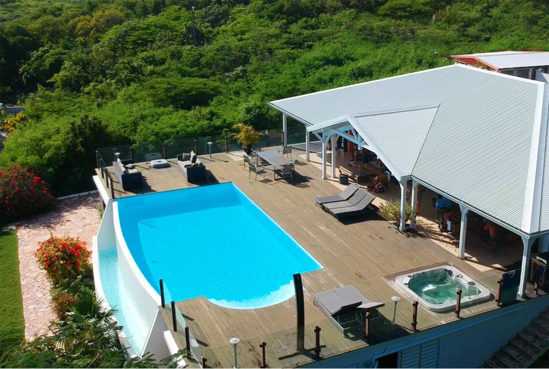 Villa Deluxe L'Hacienda Villa Vue Mer 180 Piscine Jacuzzi Proche Plage Marina Golf Pointe Des Chateaux Et Casino Jardin Clos Voyage Durable Saint-Francois  Pokój zdjęcie